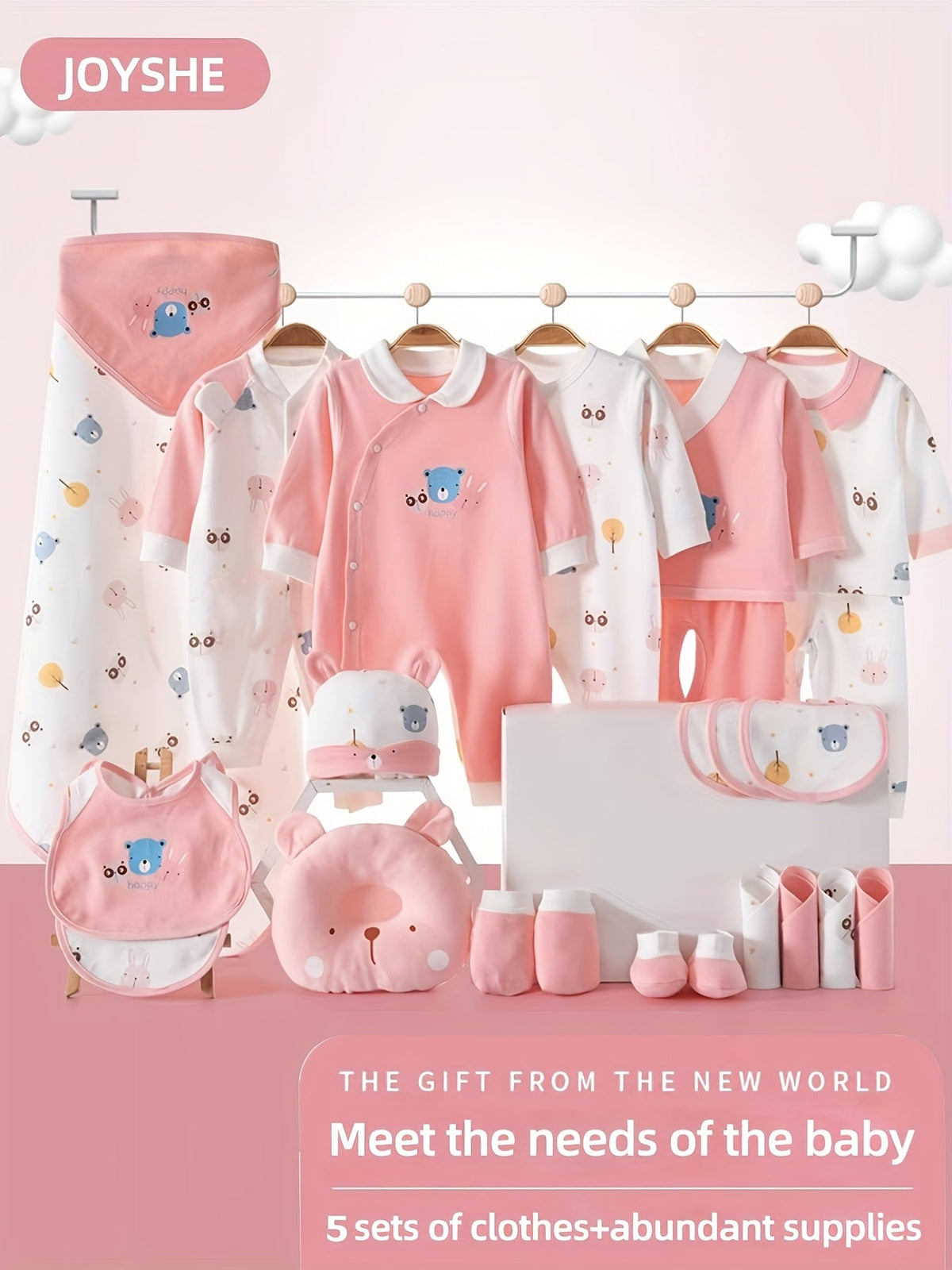 Baby & Toddler Outfit Set – Baby Mixed colors Long-Sleeve Romper – Colorway 31205