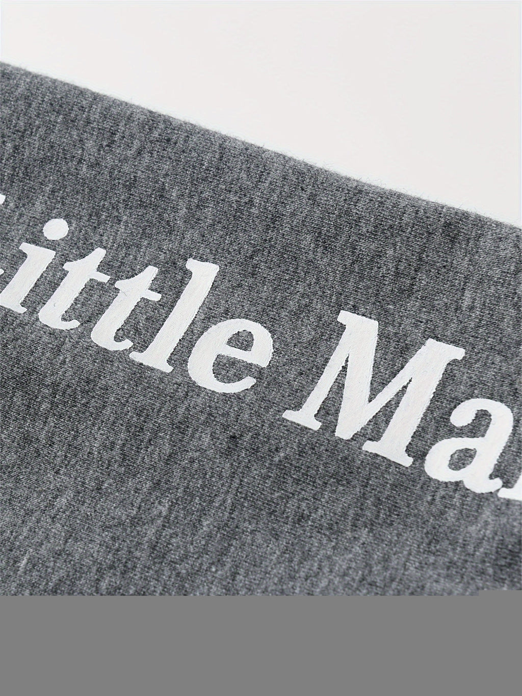 Baby Outfit Set with a Dad's Little Dude Bodysuit and Gray Pants Plus Matching Hat for Newborn Boys
