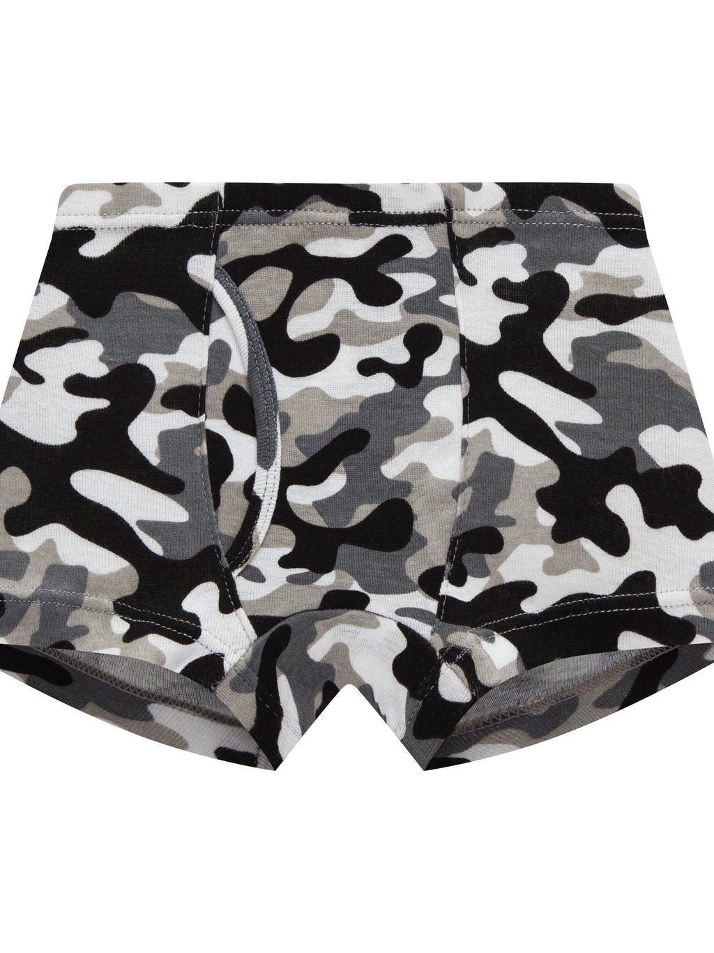Boys' Boxer Briefs 6-Pack in Mixed Solid Colors and Camo Prints with Elastic Waists for Everyday Underwear