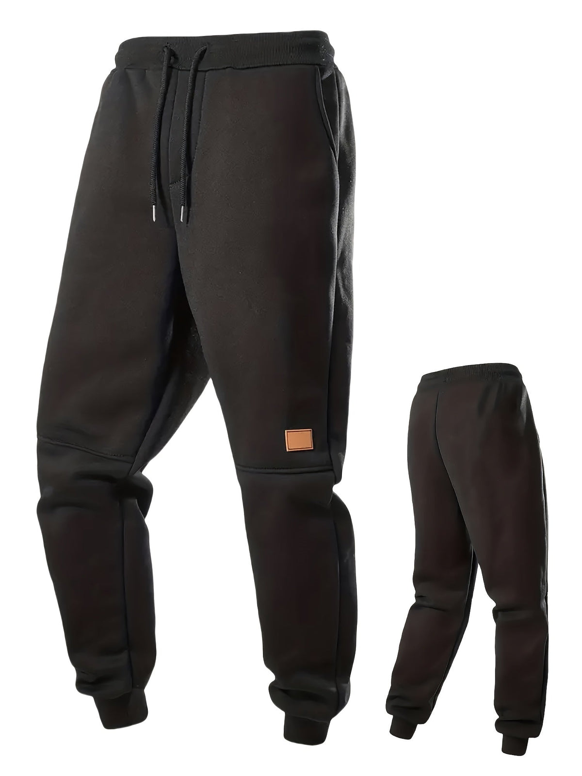 Boys' Fleece Jogger Pants Three Pack with Drawstring Waists and Ribbed Cuffs for Cooler Weather Outfits