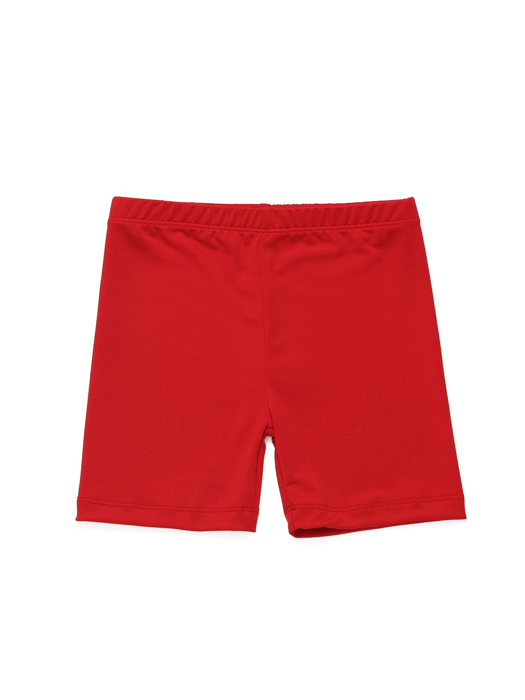 Girls' Solid Color Stretch Shorts Twelve Pack with Elastic Waists for Dance Practice and Everyday Play
