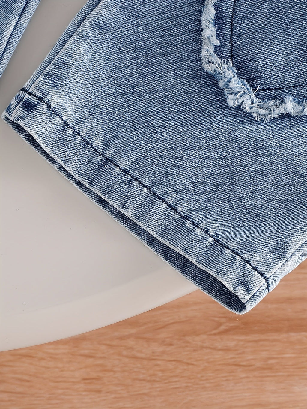 Girls White Tank Top and Heart Patch Denim Pants Outfit with a Matching Heart Bag for Casual Days
