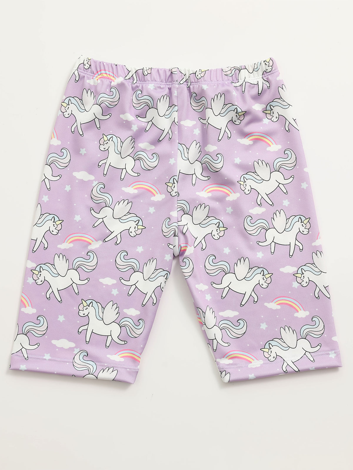 Girls' Seven-Pack Bike Shorts in a Random Assortment of Solid Colors and Prints for Everyday Outfits