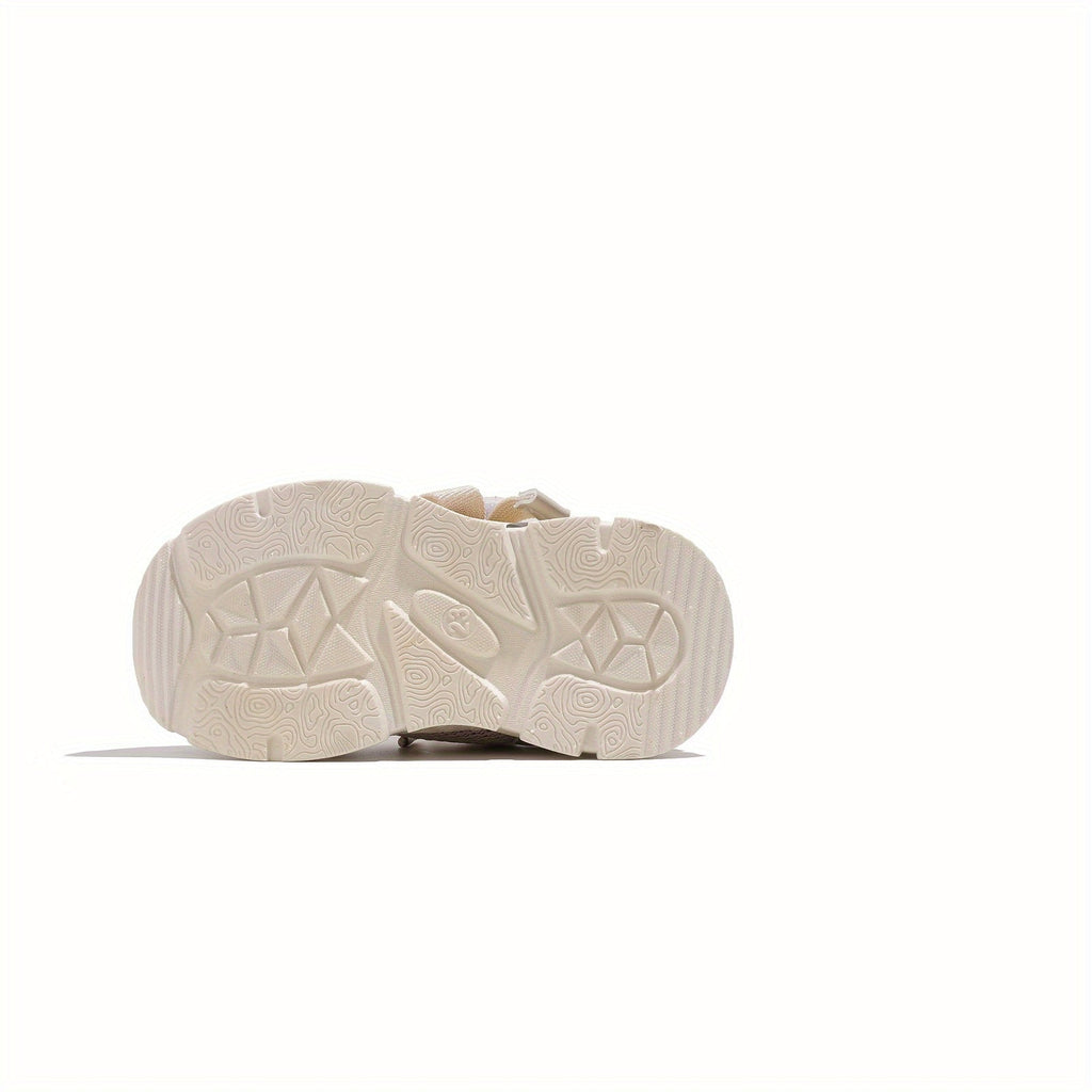 Kids' Chunky Panel Sneakers with Mesh Sections and Lace Up Fronts in Fuchsia, Beige or Black Styles