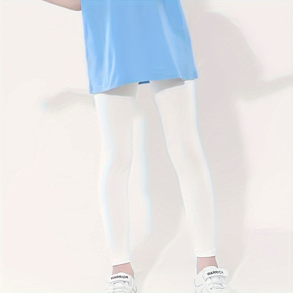 Girls' Capri Leggings Eight Pack with Elastic Waists in Bright and Pastel Solid Colors for Everyday Wear