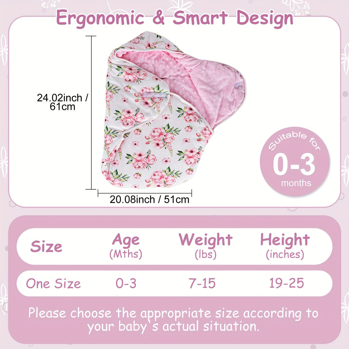 Hooded Stroller Wrap Blanket with Foldover Wings and Harness Openings in Rainbow or Geometric Leaf Print